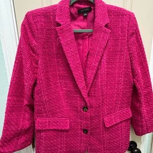 Ann Taylor Fuchsia Textured size 10 Blazer